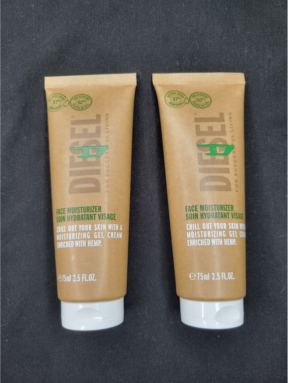 2x Diesel D Unisex Face Moisturizer 2.5 oz / 75 mL  NWOB
